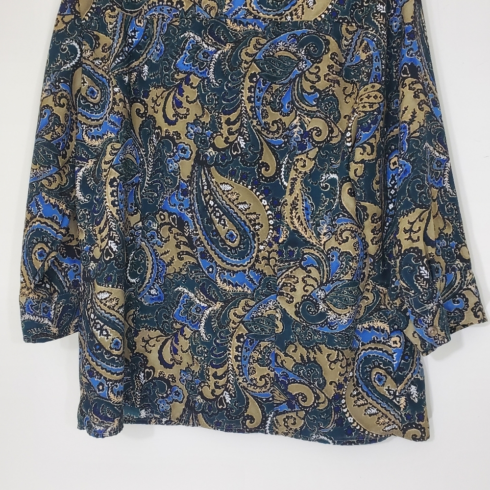 Laura Scott Petite Paisley Blouse, MP - Picture 6 of 10